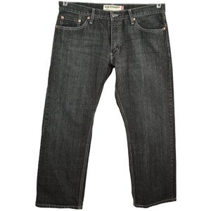 LEVI'S 514 Jeans Size 36 x 27 Slim Straight Charcoal Black Wash Denim